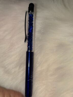 Stylus Pen with Purple Crystal Accent